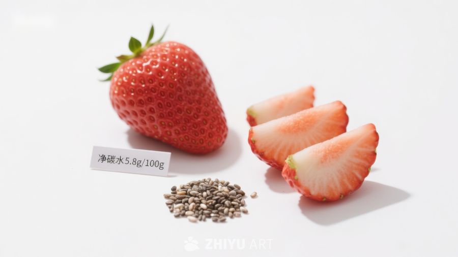 草莓切片与种子展示 28