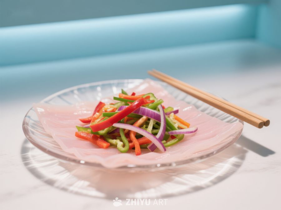 色彩鲜艳的蔬菜沙拉配筷子 1050