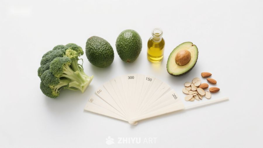 健康食材与量具组合展示