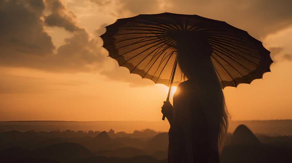 唯美背景黄昏下