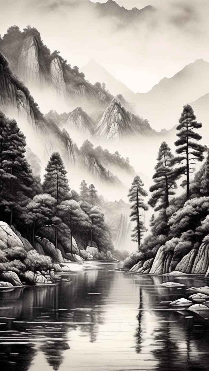 山水风景插画 49