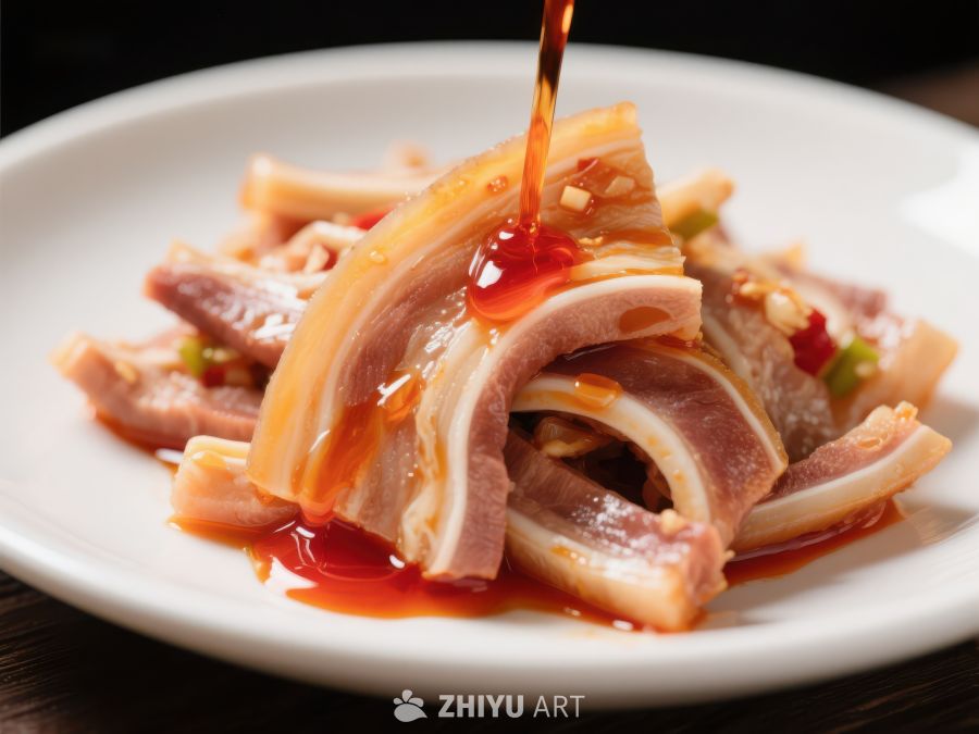 酱汁淋洒的美味肉片 382