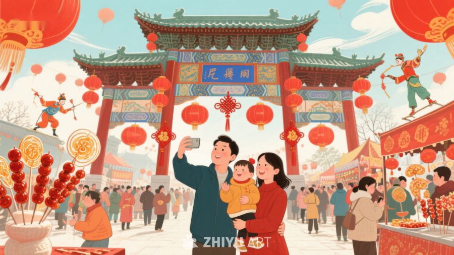 春节庙会，家庭欢乐时光 16