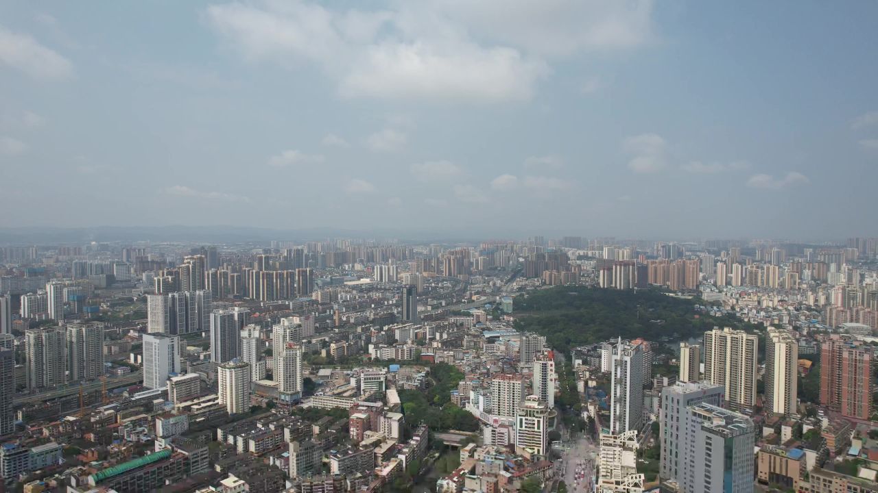  广西南宁城市风光航拍