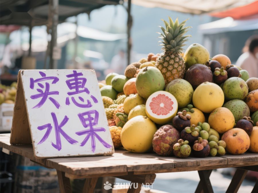 实惠水果摊位展示多样新鲜水果 470