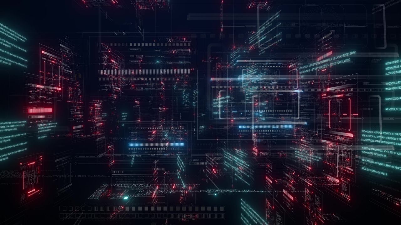 数字科技流动代码字母抽象互联网络金融视频素材 22