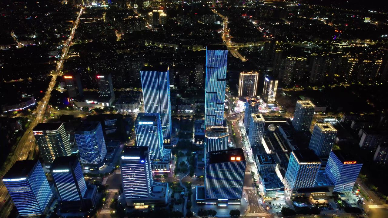 航拍福建福州城市风光