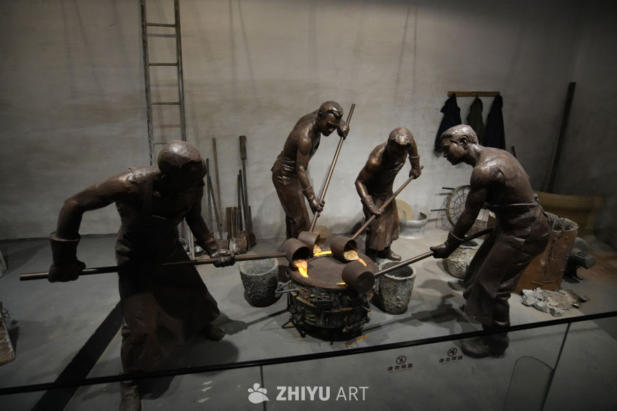 广西博物馆劳作雕塑