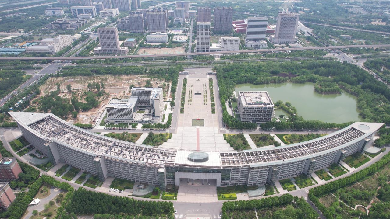 河南郑州大学城航拍