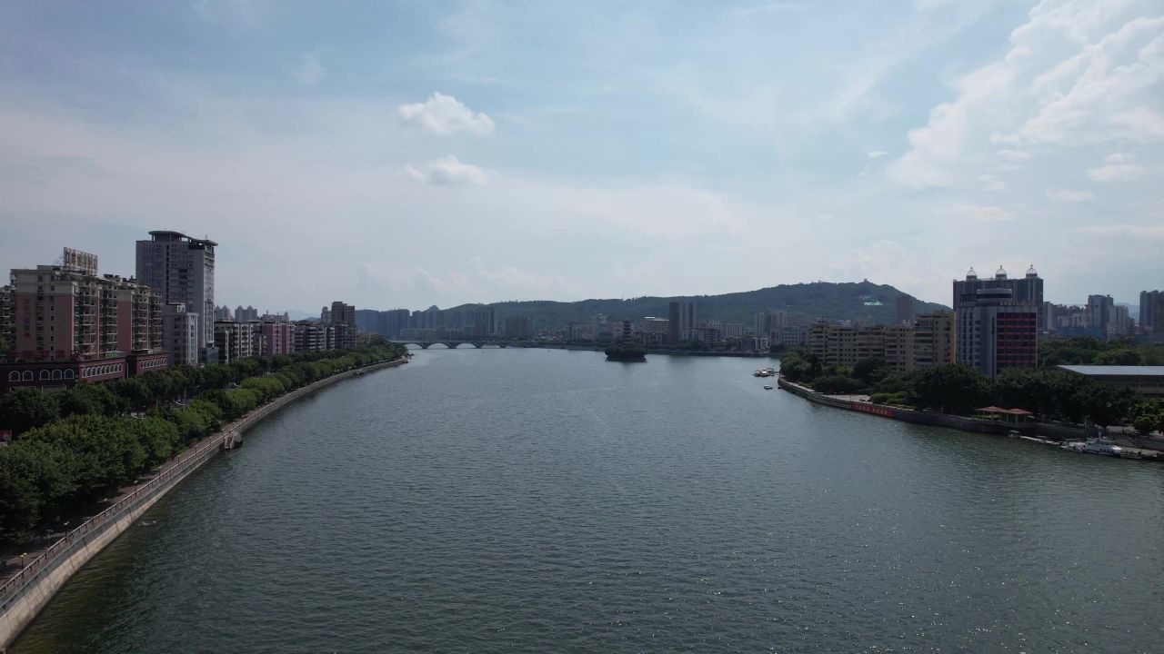广东韶关城市风光航拍