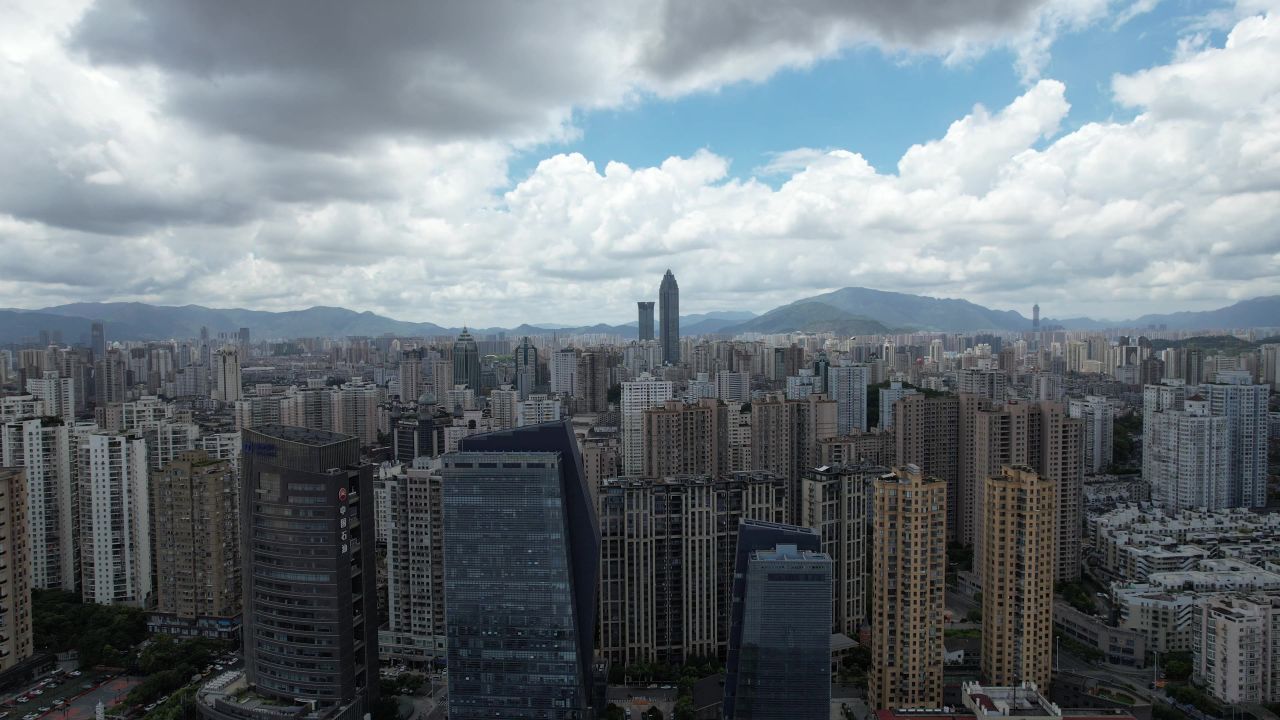 浙江温州城市风光航拍