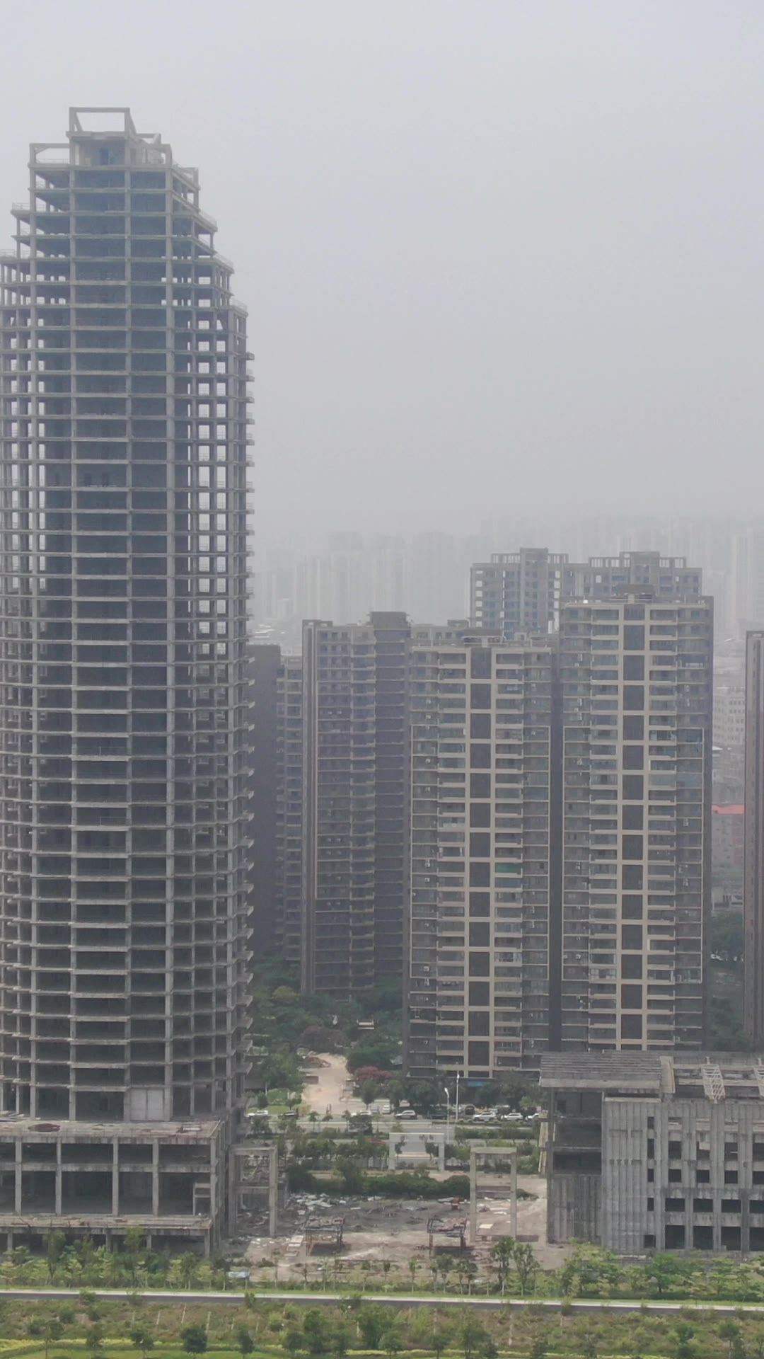 城市航拍福建泉州第一高楼施工