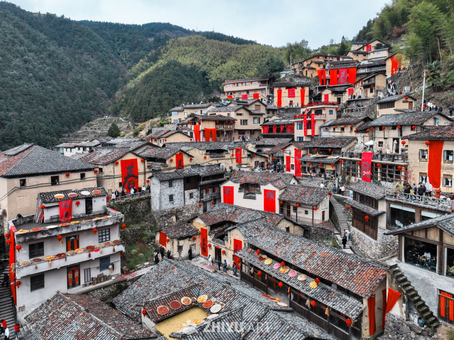 航拍浙江丽水松阳陈家铺村 45