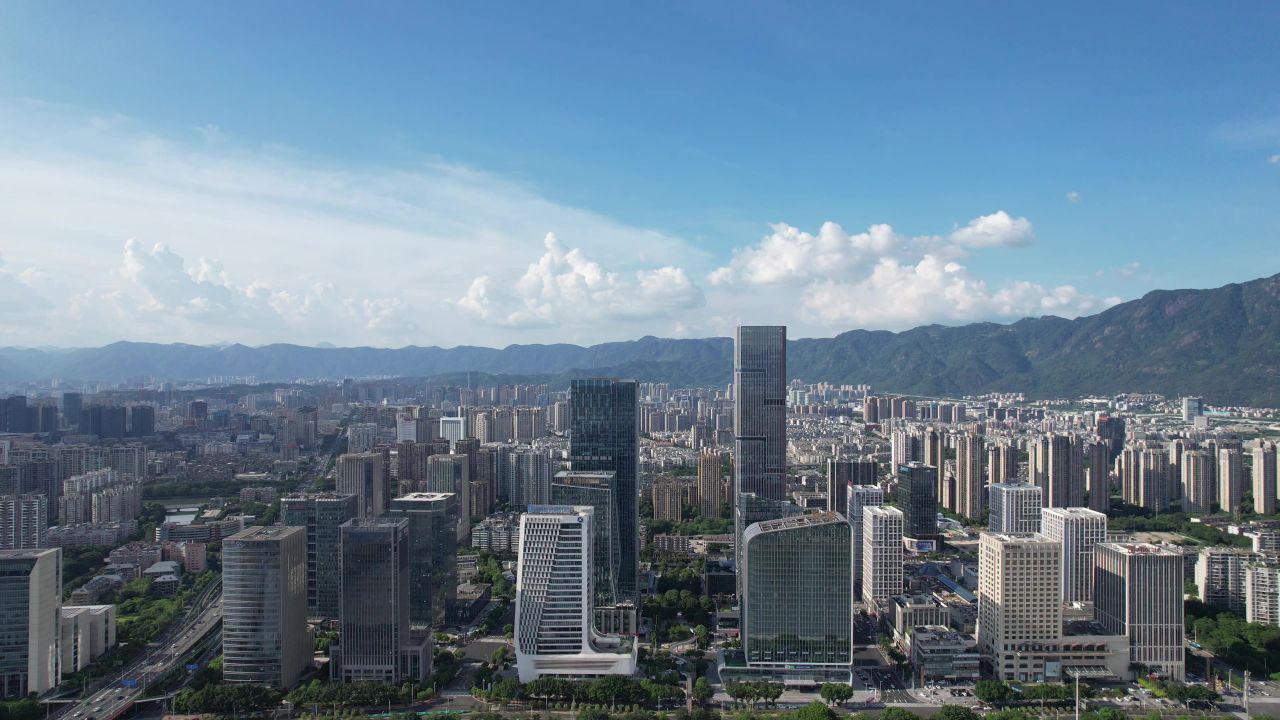福建福州金融街万达广场航拍