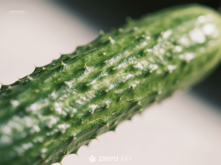 新鲜绿色黄瓜的特写 474