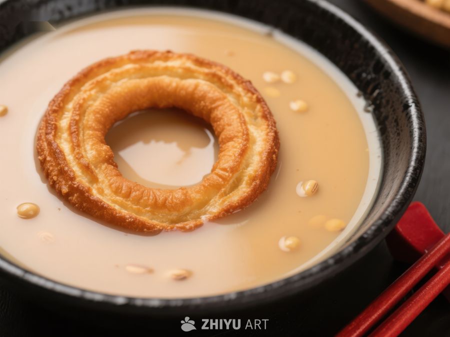 甜品特写：面包圈搭配浓郁汤汁 1183
