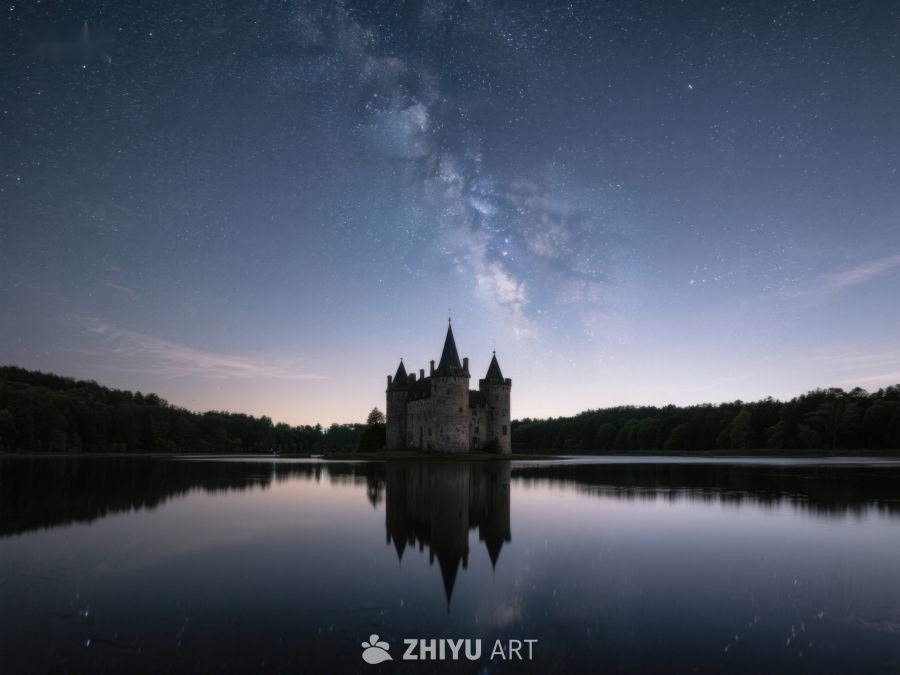 夜空下的城堡倒影 284