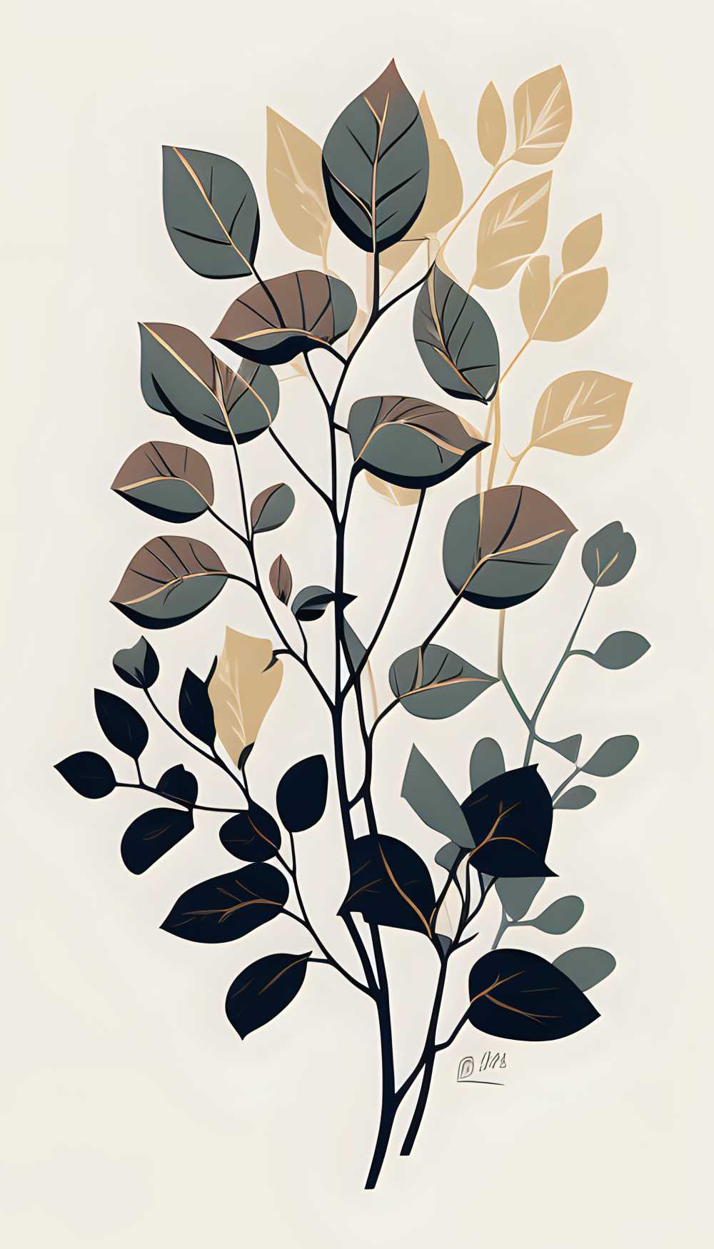 小草叶子矢量图