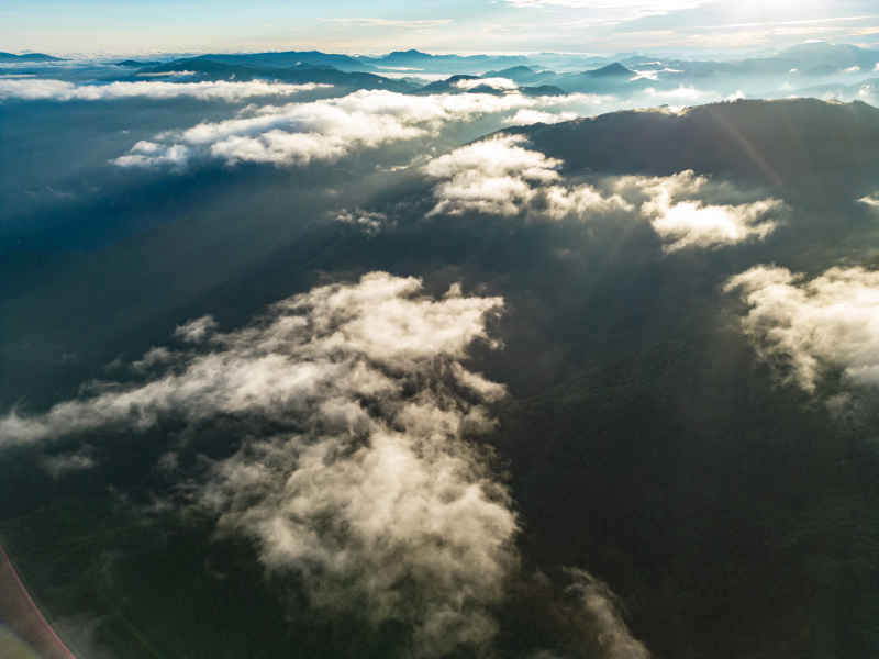 自然风光云海云雾缭绕航拍 