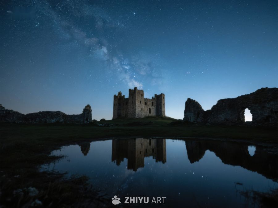 夜空下的古堡倒影 316