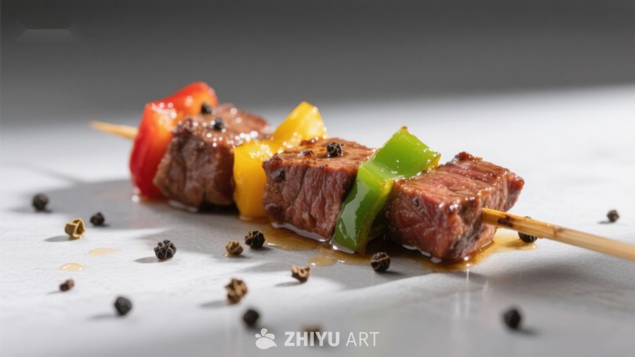 美味串烧：牛肉与彩椒的完美结合