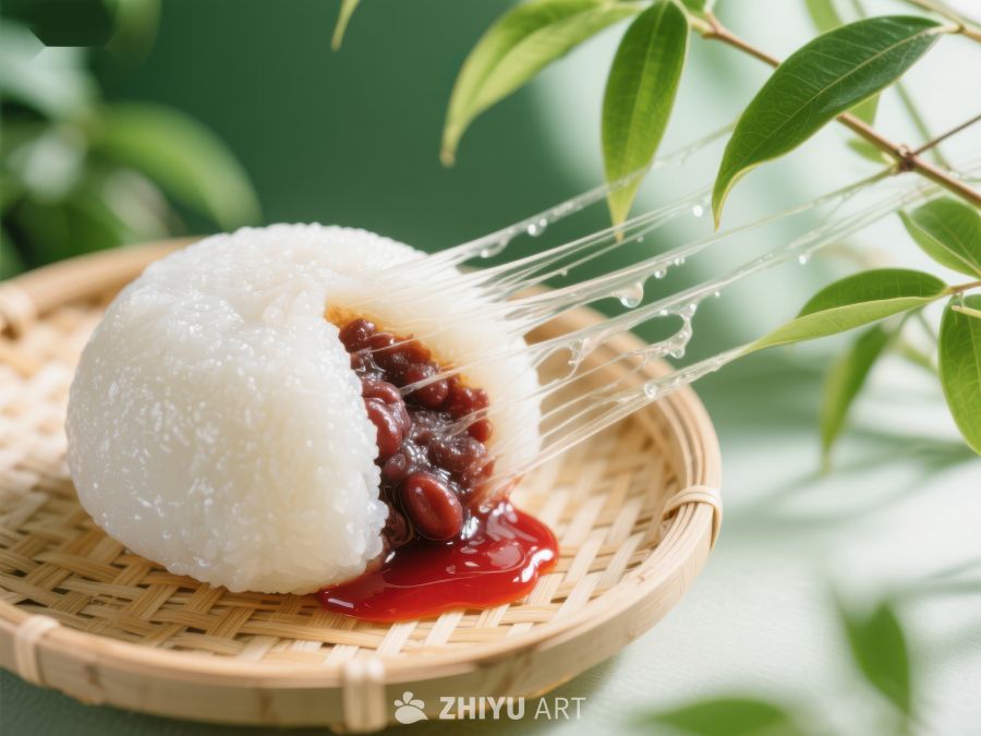 红豆糯米团，甜蜜酱汁四溢