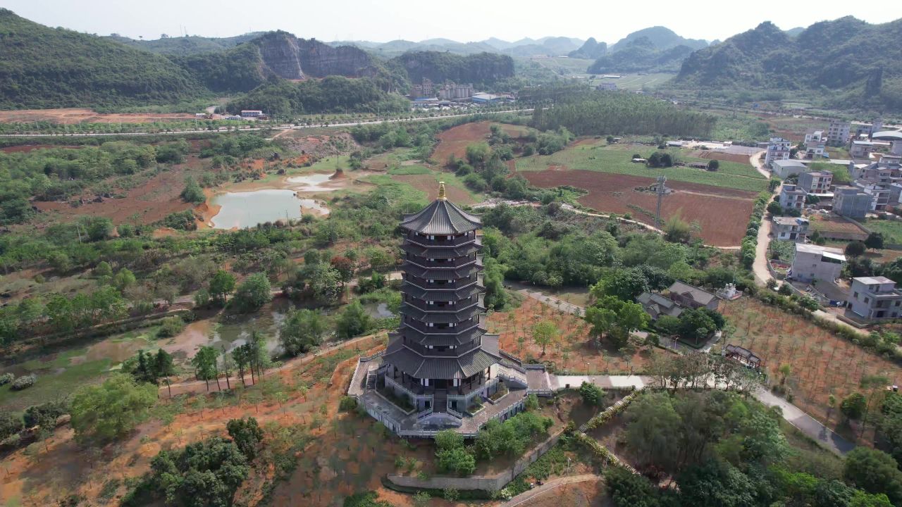 广西崇左园博园航拍