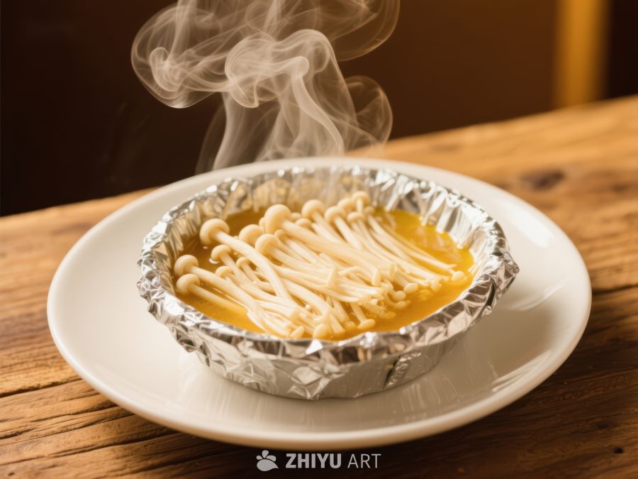 热气腾腾的金针菇汤 567
