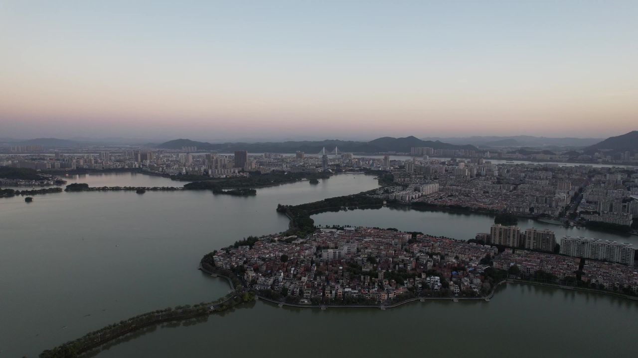 广东肇庆城市风光旅游景区航拍 