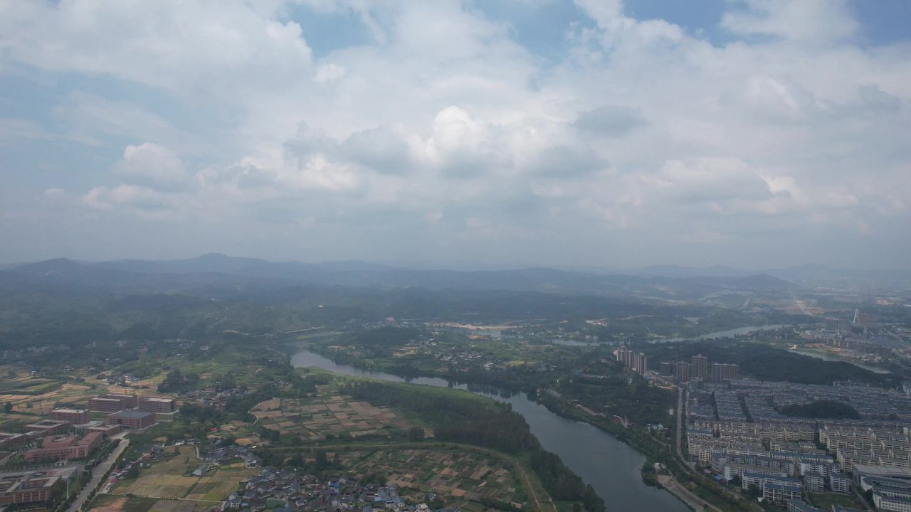 祖国大好河山青山绿水航拍  