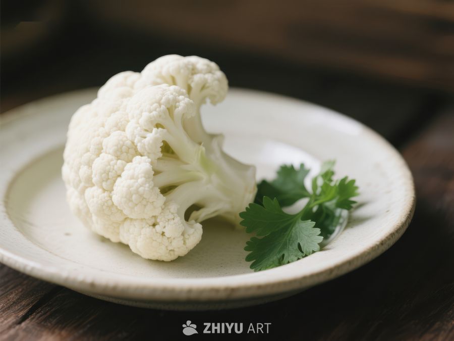 盘中新鲜花椰菜配香菜 283