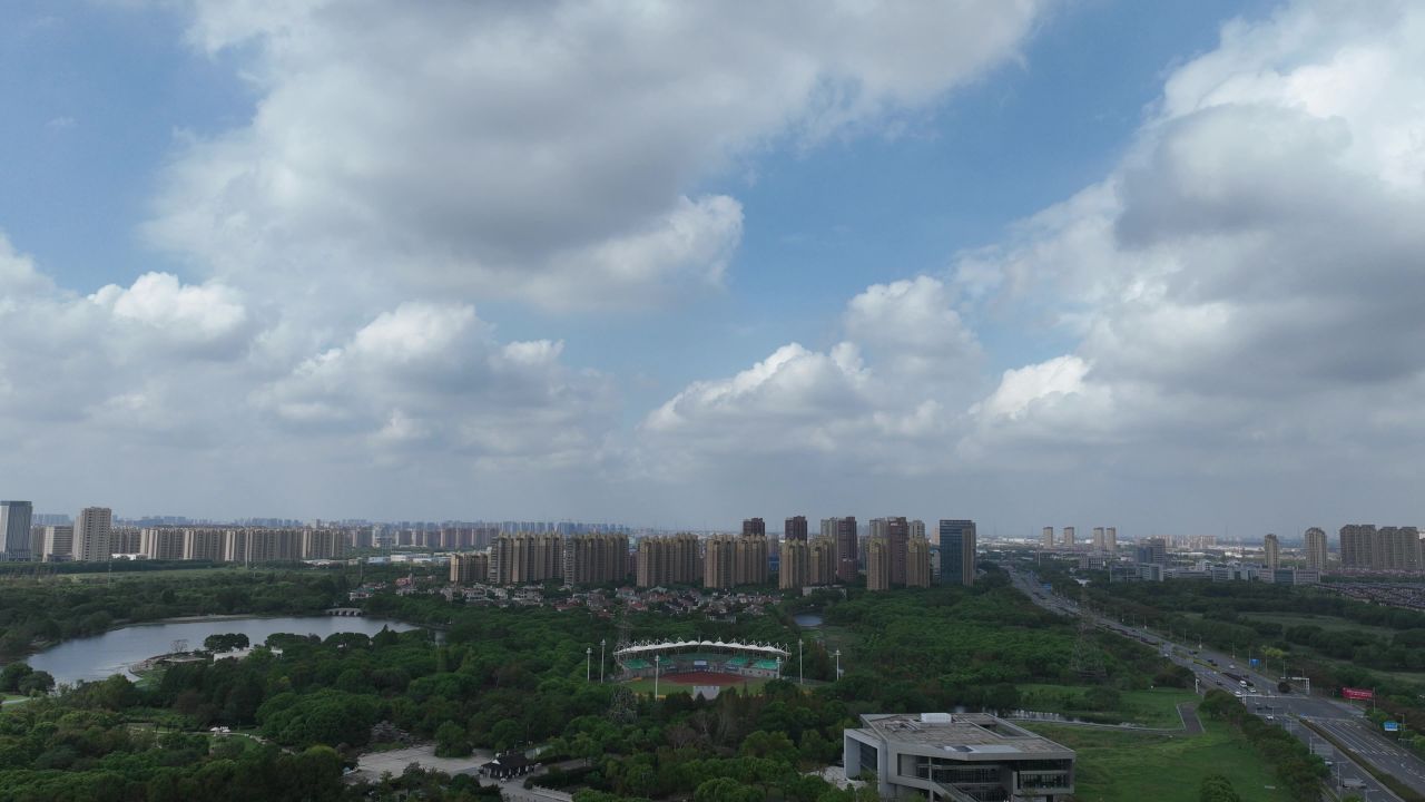 延时航拍昆山体育生态园 2