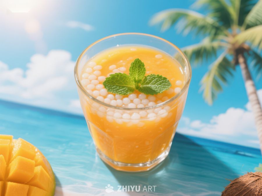 芒果西米露夏日清凉饮品
