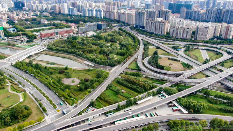 河南郑州城市风光航拍摄影图
