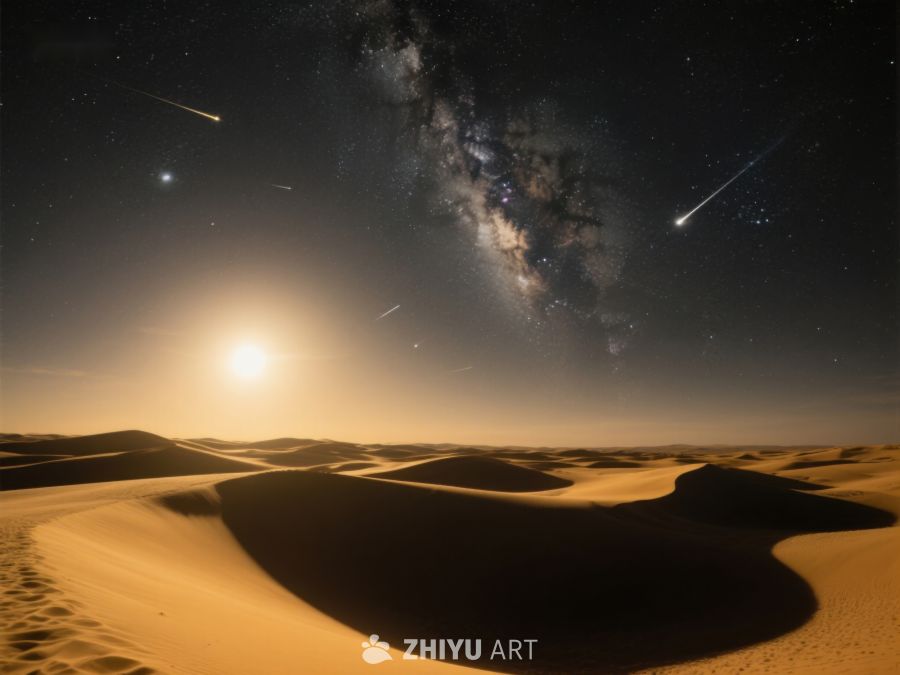 沙漠夜景与银河星空 95