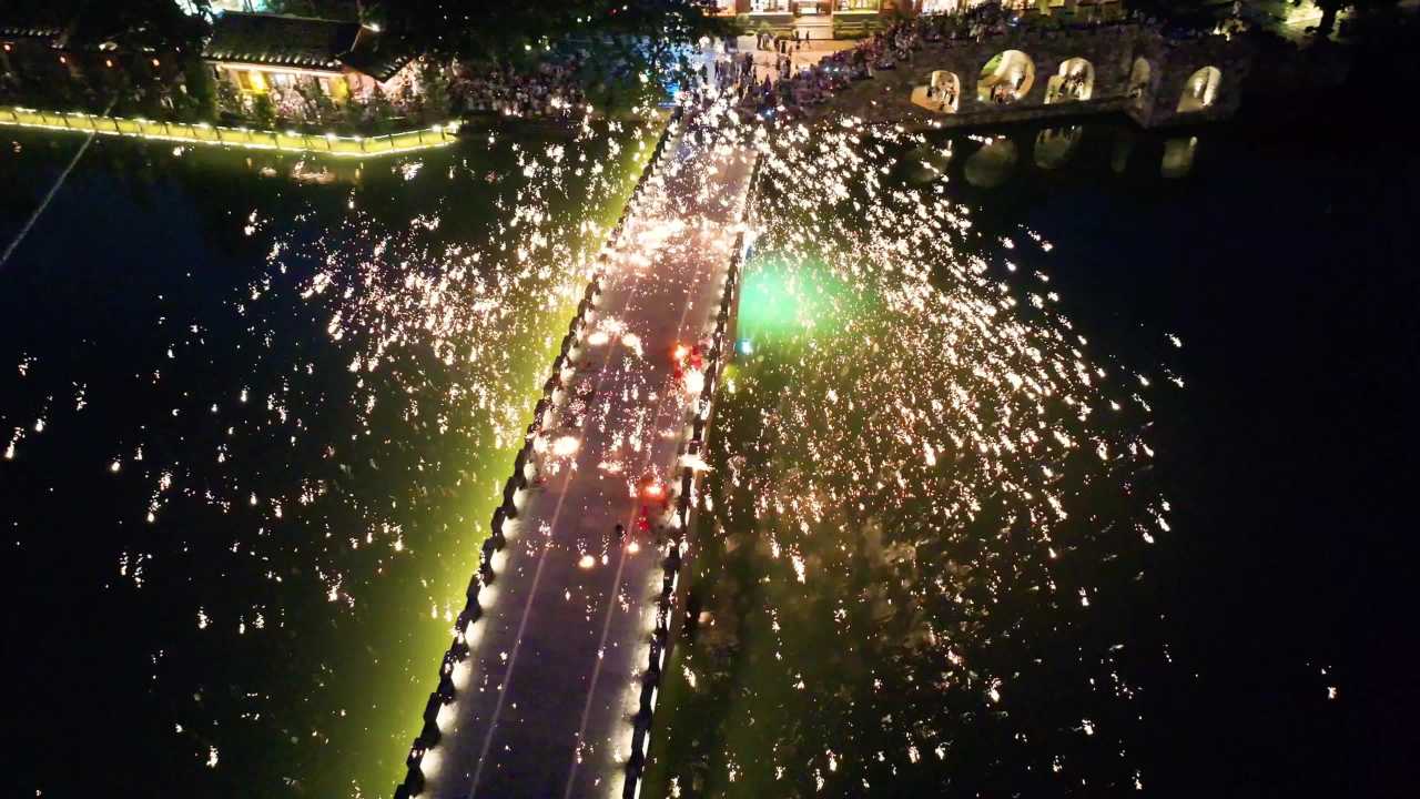 4k合集 非物质文化遗产打铁花 传统文化