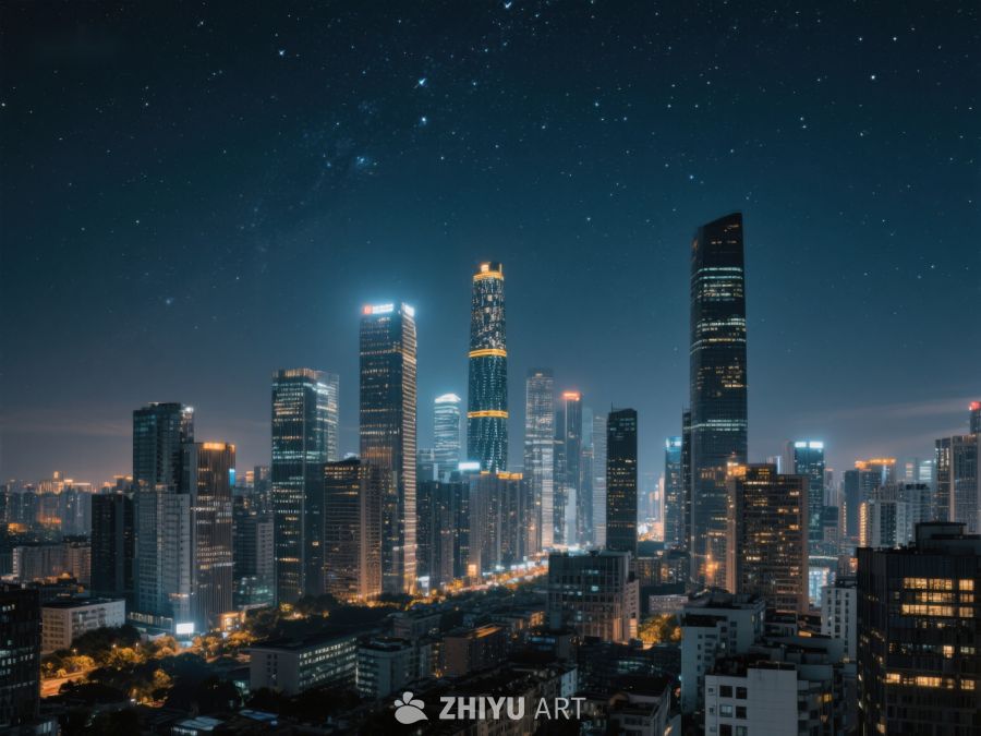 夜幕下的城市天际线 420