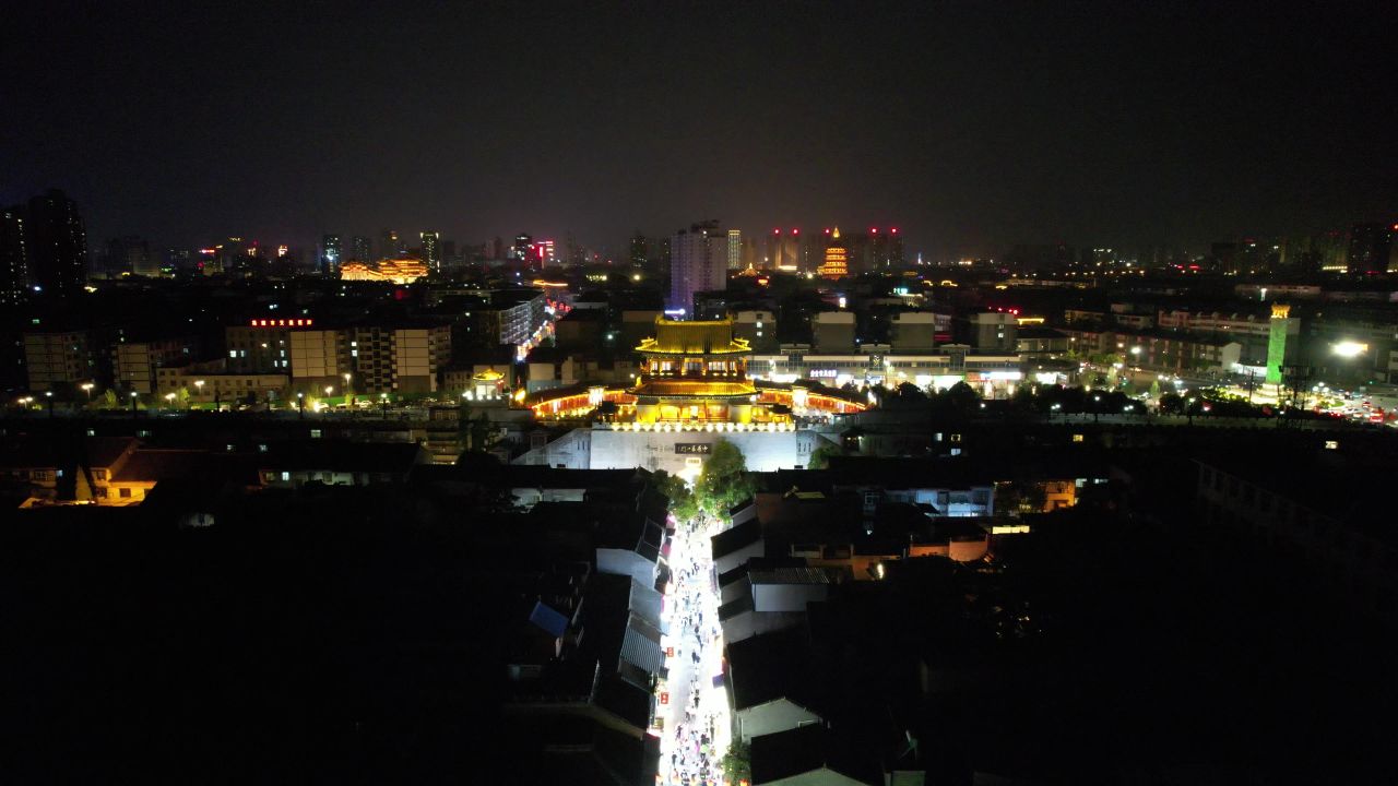 河南洛阳城市风光旅游景区航拍