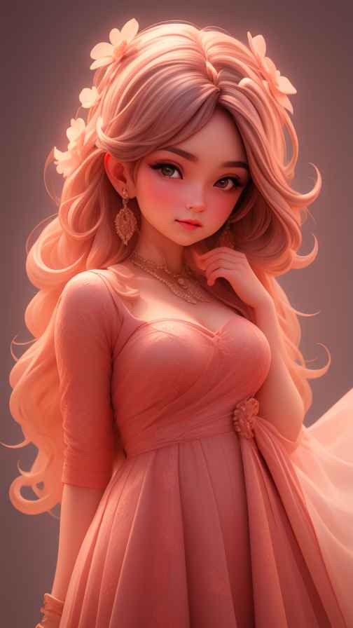 粉色女孩治愈系