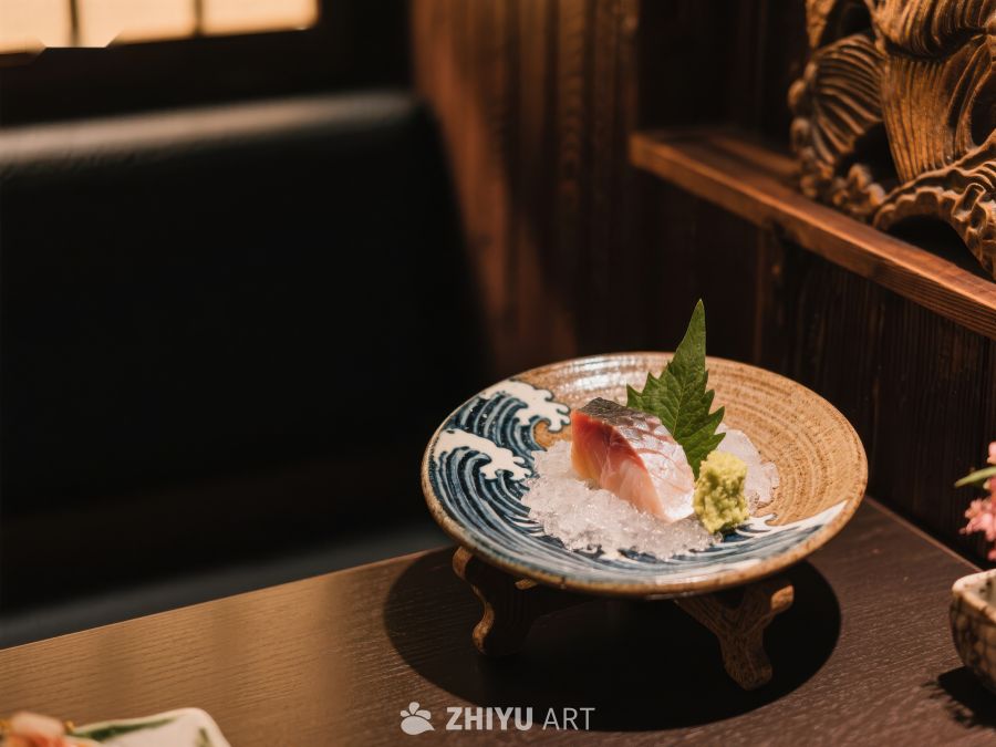 精致日式料理：生鱼片配芥末 87