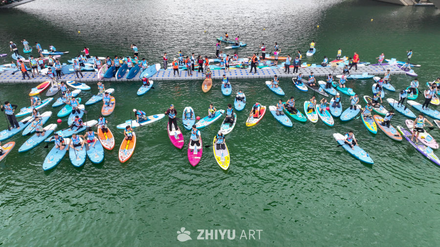 山水间桨板比赛 水上桨板运动 17