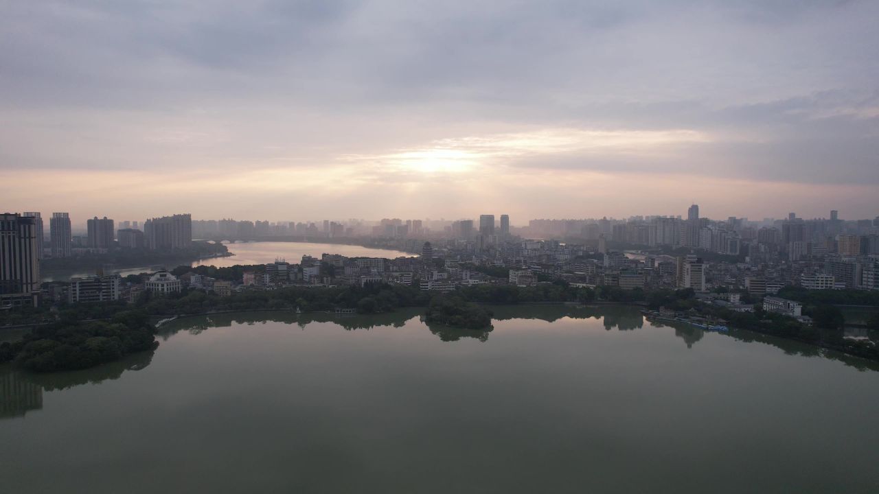 广东惠州西湖景区风景航拍 