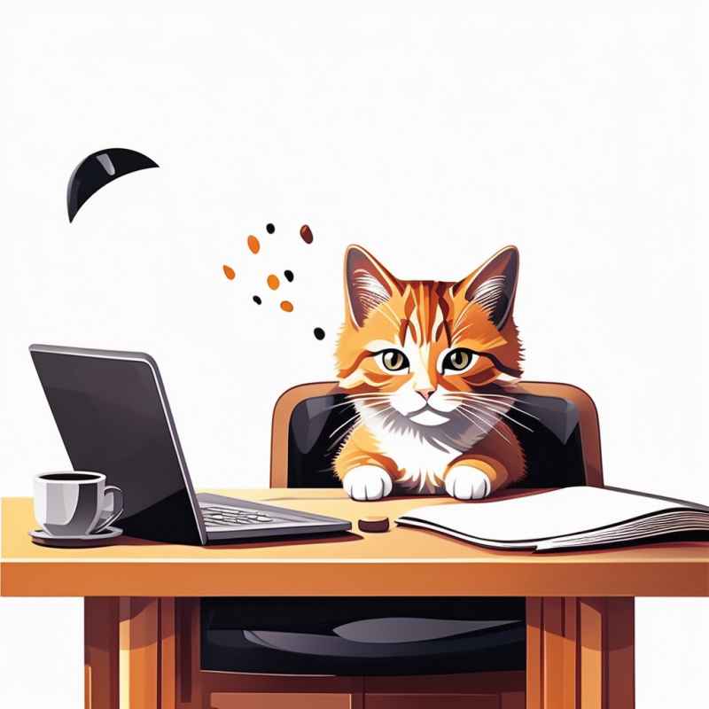 办公室勤劳的猫咪 15