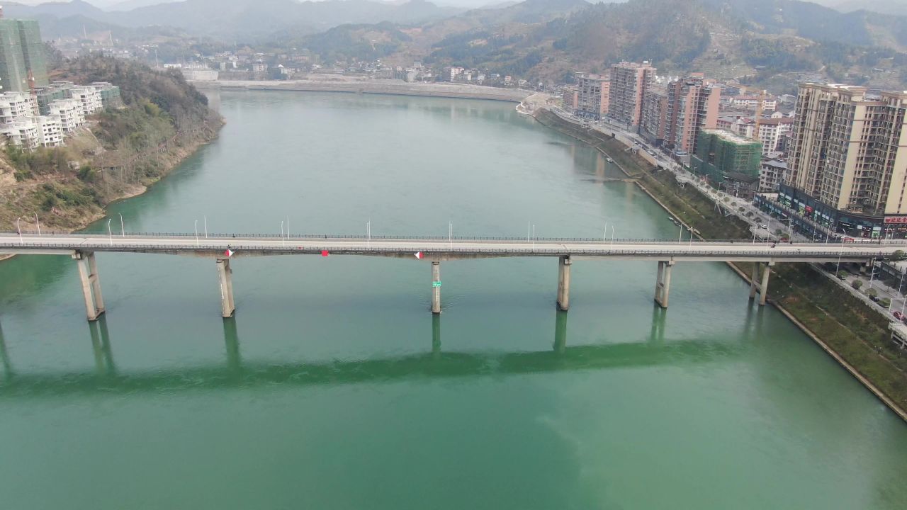 湖南洪江古商城航拍 