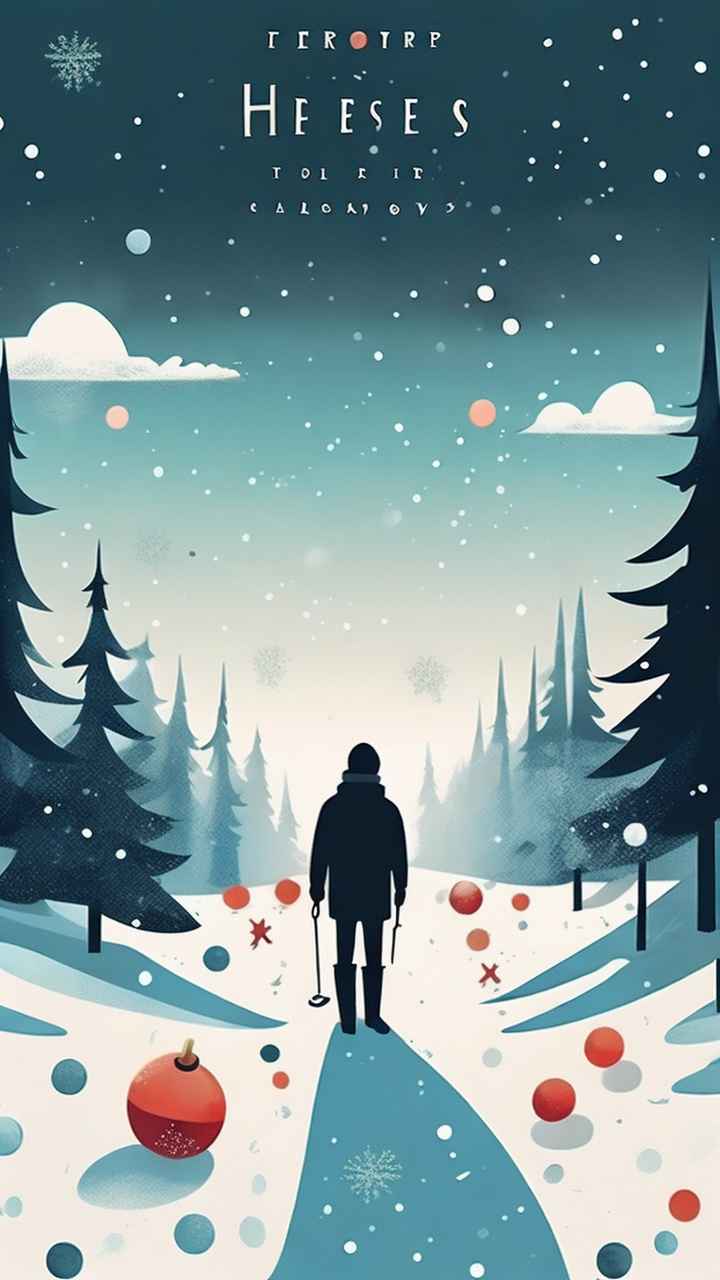 圣诞节下雪插画简约风格 26