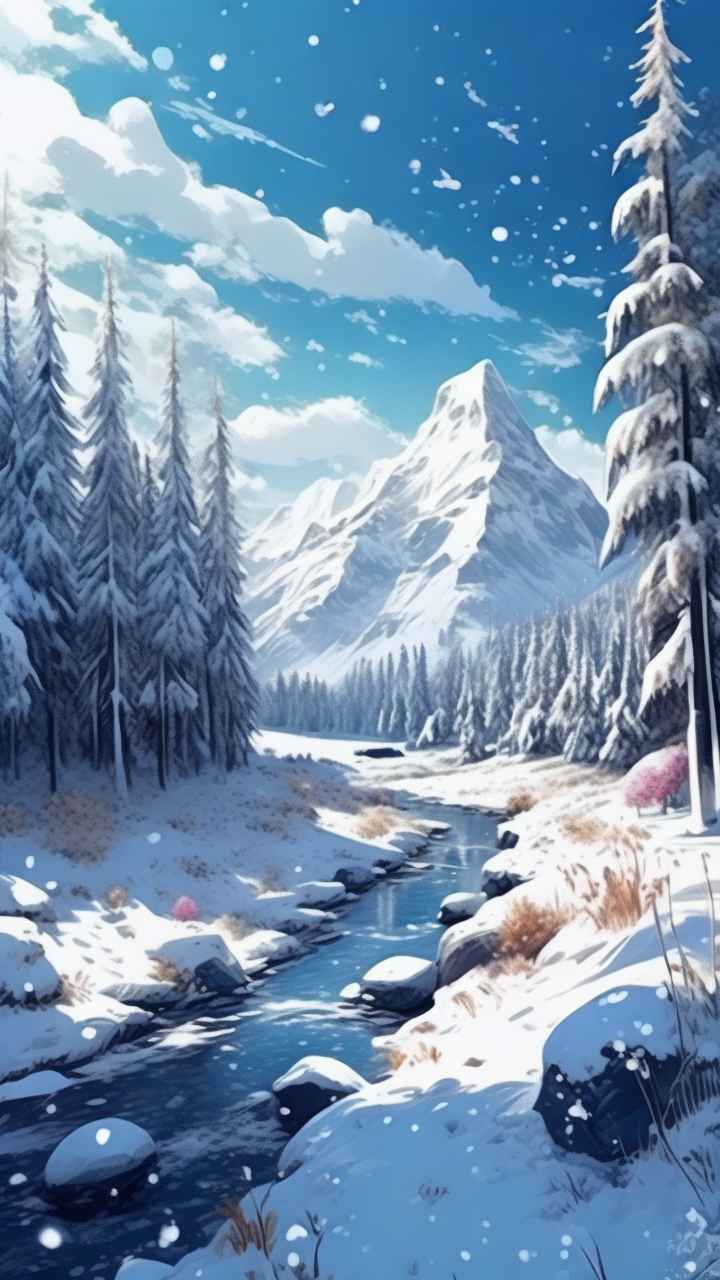 插画冬季背景图 26