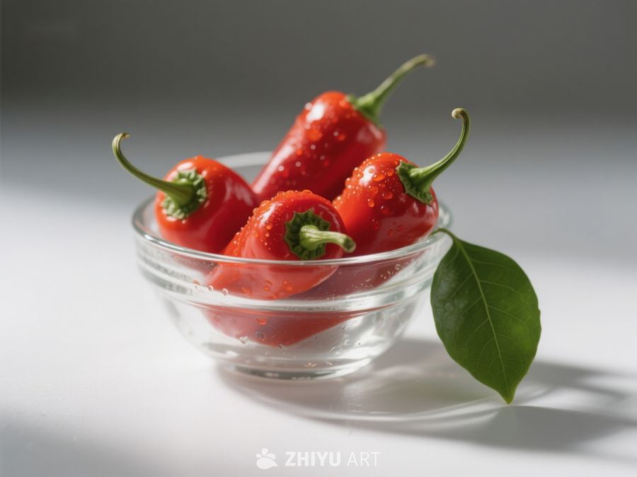 玻璃碗中的红色辣椒 11