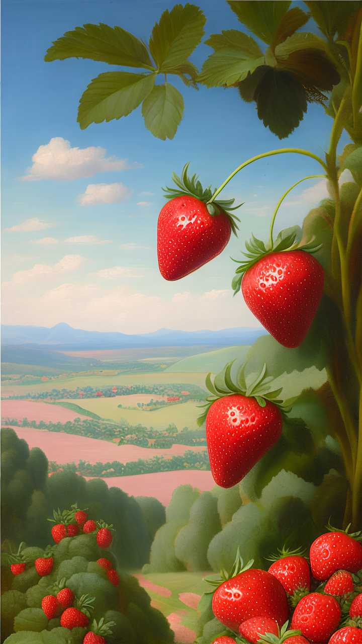 一个美丽的风景大过大草莓画1