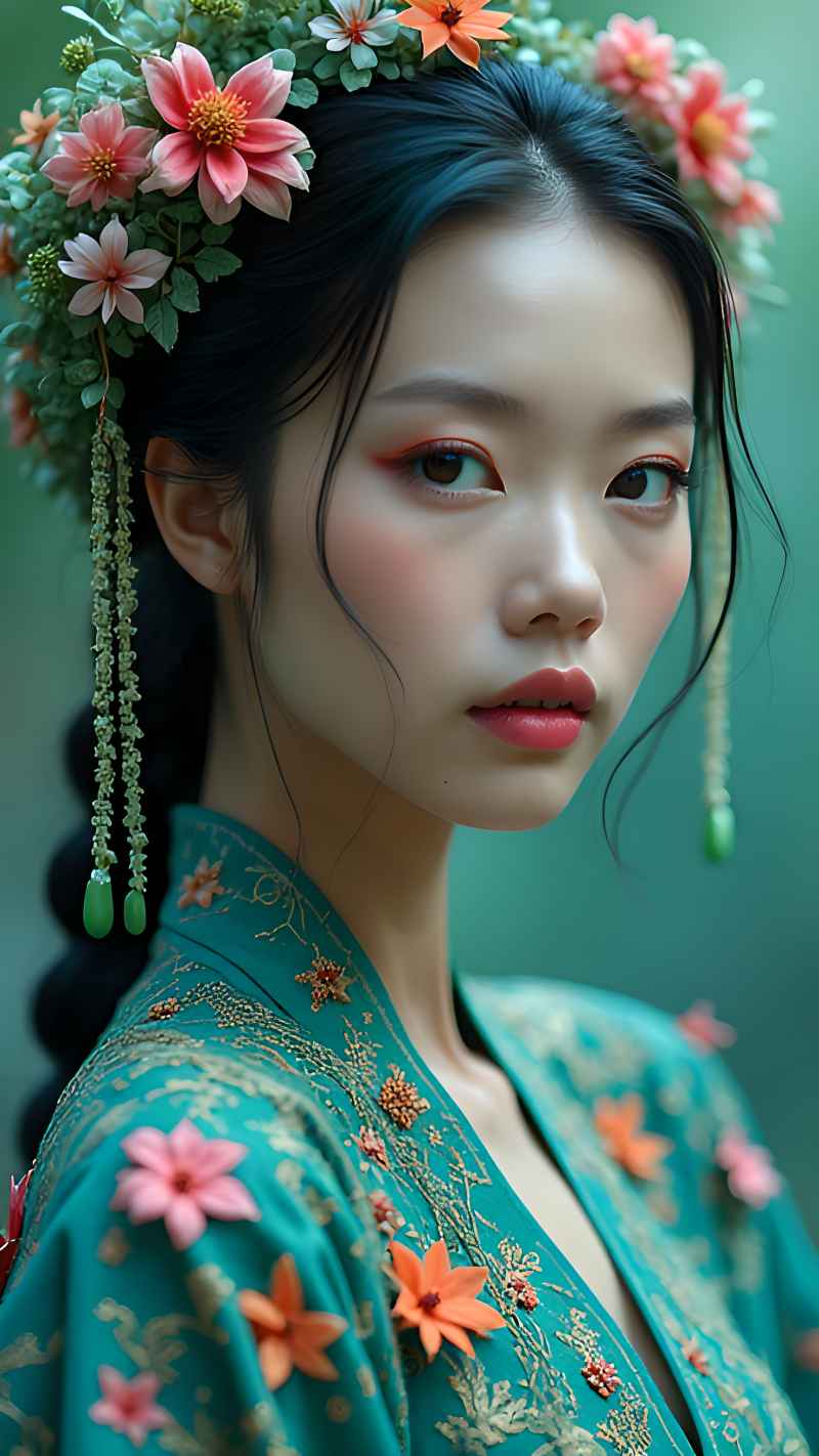 森林系列五颜六色古风艺术美女 57