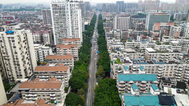 福建漳州城市风光航拍图 